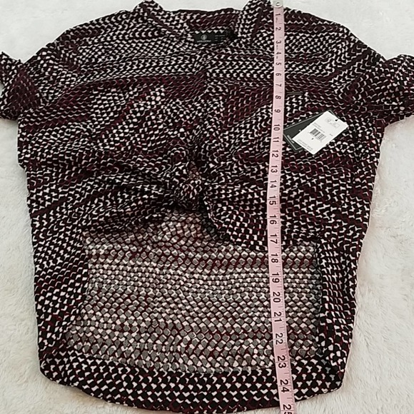 NWT MSRP $45 Volcom Small Stone Resort Button Up Tie Front Top - Picture 6 of 8